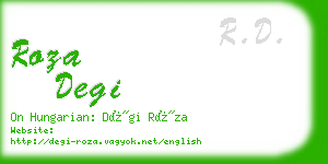 roza degi business card